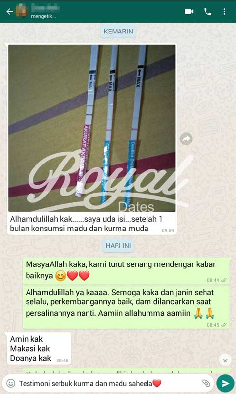 Testimoni 13: Sebulan Mengkonsumsi Serbuk Zuriat & Madu Murni Saheela, Alhamdulillah Kak Arfi Positif Hamil