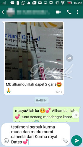 Testimoni 25 : serbuk kurma muda + madu murni saheela